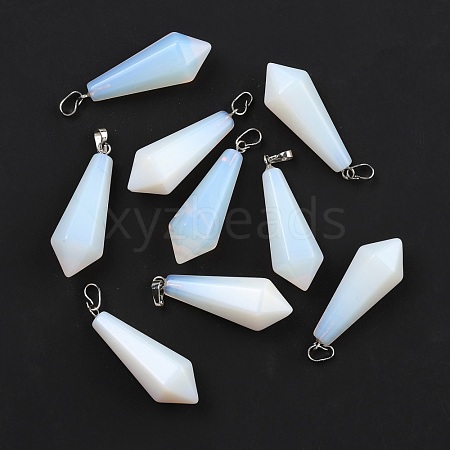 Synthetic Opalite Pointed Pendants G-I314-02P-25-1