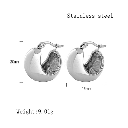 Stainless Steel Hoop Earrings for Women QX9021-12-1