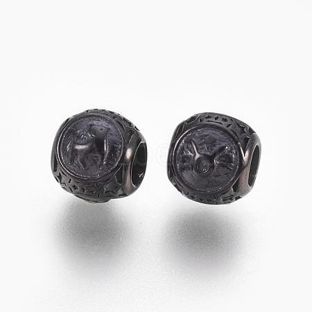 316 Surgical Stainless Steel European Beads STAS-F195-128B-04-1