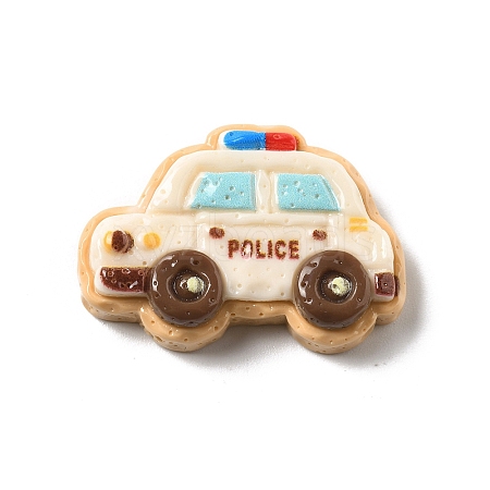 Vehicle Theme Opaque Resin Cabochons RESI-C056-03C-1