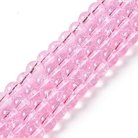 Drawbench Transparent Glass Beads Strands GLAD-Q012-8mm-02-1