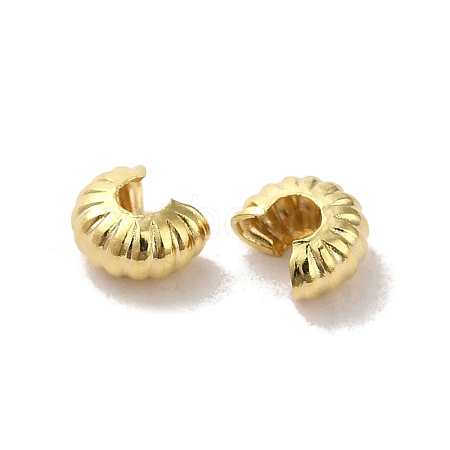 Brass Crimp Beads Covers X-FIND-Z039-13B-G-1