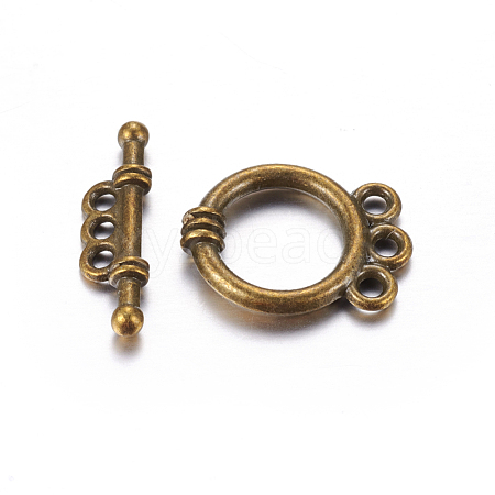 Tibetan Style Alloy Toggle Clasps K0P3A071-1