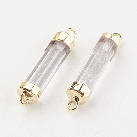 Natural Quartz Crystal Links Connectors X-G-F527-11F-1