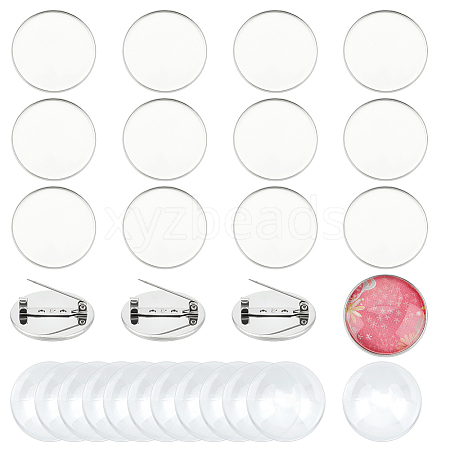 Unicraftale Blank Dome Brooch Making Kit DIY-UN0005-11A-1