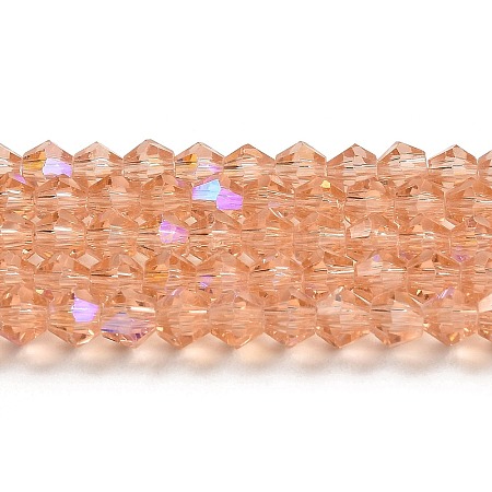 Transparent Electroplate Glass Beads Strands LS-EGLA-A039-T2mm-L15-1