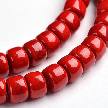 Natural Mashan Jade Column Bead Strands X-G-E266-02A-1