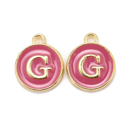 Golden Plated Alloy Enamel Charms X-ENAM-S118-08G-1