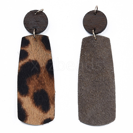 Eco-Friendly Cowhide Leather Big Pendants FIND-N049-11-03-1