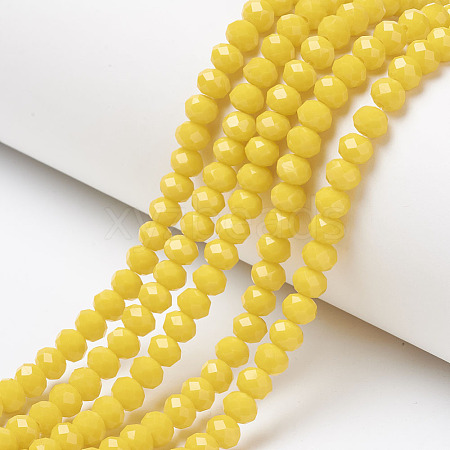 Opaque Solid Color Imitation Jade Glass Beads Strands EGLA-A044-P2mm-D04-1