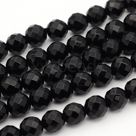 Black Onyx Beads Strands GSF10mmC097-1