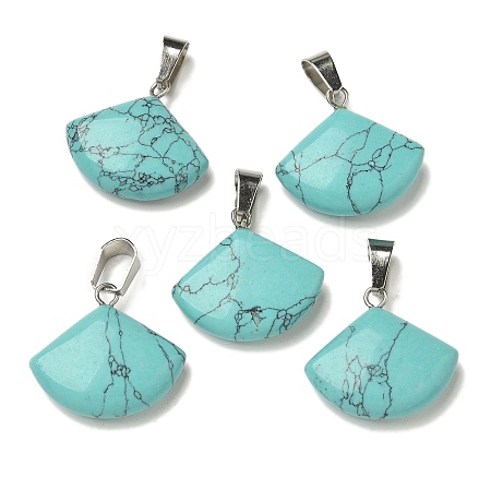 Synthetic Turquoise Pendants G-Z067-05P-10-1