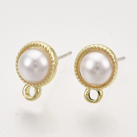 Alloy Stud Earring Findings PALLOY-N0149-15-1