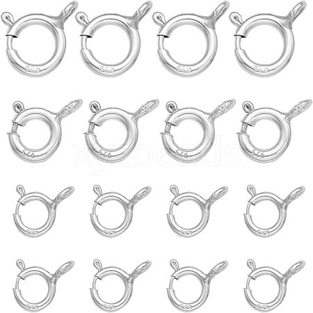 CHGCRAFT 18Pcs 3 Style 925 Sterling Silver Spring Ring Clasps STER-CA0001-06-1