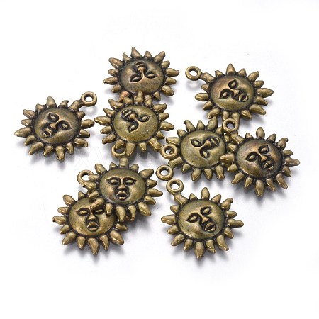 Tibetan Style Alloy Pendants TIBEP-LF9244YKG-AB-FF-1