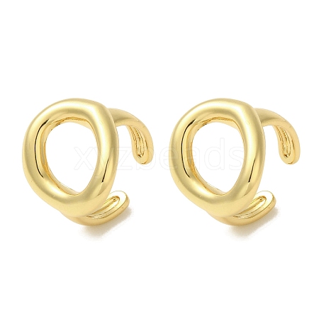 Rack Plating Brass Oval Cuff Earrings for Women EJEW-P280-05G-1