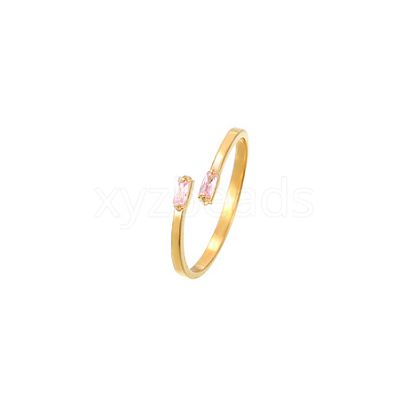 Golden Stainless Steel Cuff Ring MM8912-5-1