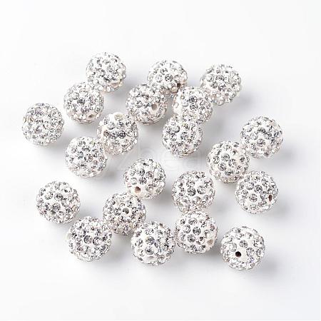 Polymer Clay Rhinestone Beads RB-H284-10MM-001-1