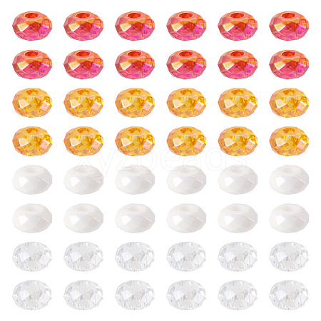 60Pcs 4 Colors Acrylic Beads SACR-TA0001-79-1
