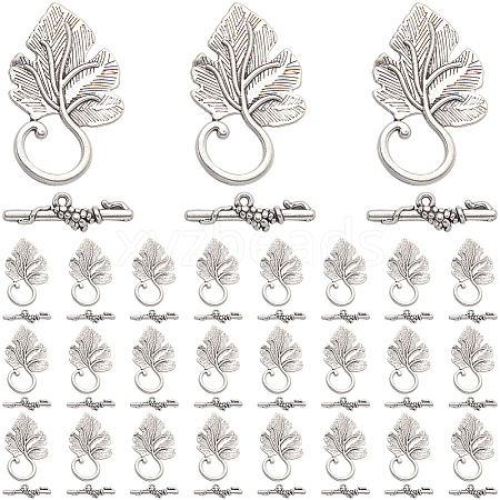 30Pcs  Alloy Toggle Clasps FIND-SP0001-56AS-1