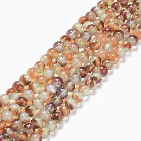 Glass Round Beads Strands X-GLAA-M044-01B-1