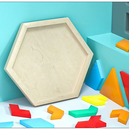 DIY Hexagon Tray Display Decoration Silicone Molds DIY-G067-05A-1