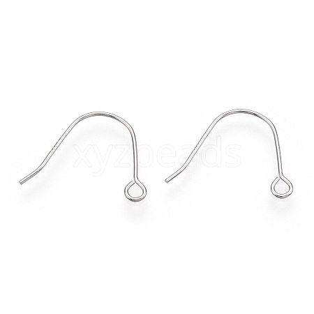 Anti-Tarnish Rhodium Plated 925 Sterling Silver Earring Hooks STER-T007-117P-1