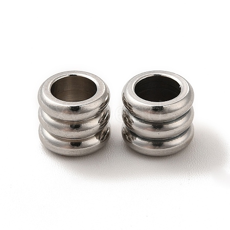 201 Stainless Steel European Beads STAS-M089-04P-1