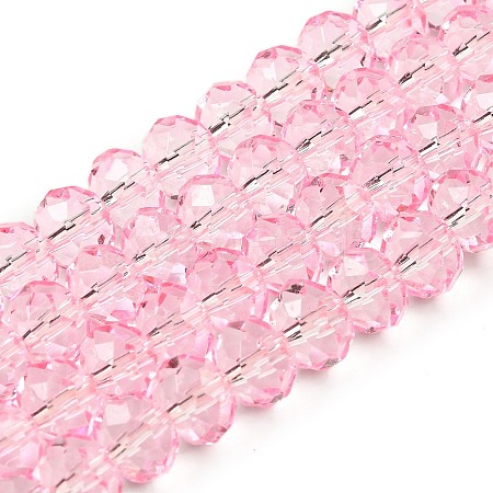 Transparent Baking Paint Glass Beads Strands DGLA-A034-T8mm-D09-1