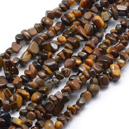 Natural Tiger Eye Beads Strands G-P332-45-1