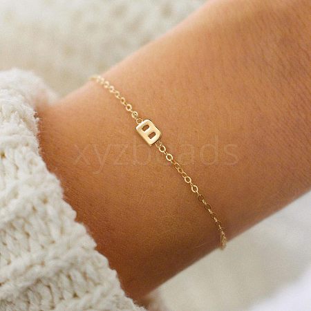 Simple Style Alloy Letter Link Bracelets WG5F19A-26-1
