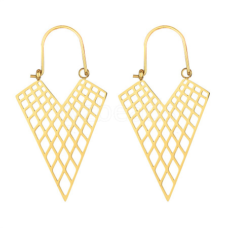 Bohemian Style 304 Stainless Steel Triangle Hoop Earrings FS-WG1E45B-05-1
