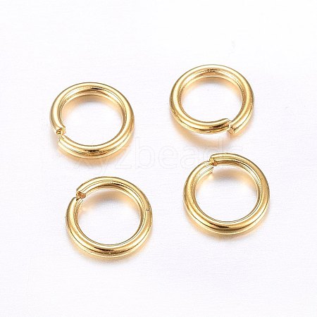 304 Stainless Steel Open Jump Rings X-STAS-O098-02G-18-1
