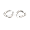 304 Stainless Steel Trapezoid Hoop Earrings for Women EJEW-P202-05P-2