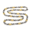 201 Stainless Steel Byzantine Chain Necklace NJEW-F22-39B-GP-1