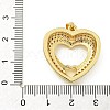 Rack Plating Brass Micro Pave Clear Cubic Zirconia Pendants KK-Z067-11G-3