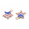 Star Alloy Enamel Pendants ENAM-Q033-54-4