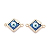 Alloy Enamel Blue Evil Eye Links Connector Charms with Resin ENAM-N071-03C-G-1