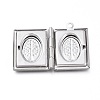 304 Stainless Steel Locket Pendants STAS-K192-11P-3