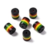 Ghana Jamaica Reggae Stripe Resin Beads RESI-G104-01C-1