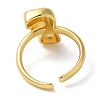 Initials Brass Open Cuff Ring for Women RJEW-N046-02F-G-3