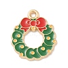 Christmas Alloy Enamel Pendants ENAM-K074-01G-07-1