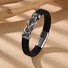 Braided Microfiber Leather Cord Bracelets for Men BJEW-Z081-05P-2