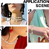 100Pcs Two Tone Transparent Glass Beads GLAA-CJ0001-84-8