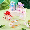 Clear PVC Candy Gift Packaging Boxes with Ribbon & Artificial Flower CON-TAC0001-20C-10