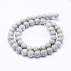 Natural Silver Line Jasper Beads Strands X-G-F531-8mm-O-2