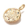 Brass Micro Pave Cubic Zirconia Pendants KK-U038-16G-2