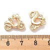 Brass Micro Pave Clear Cubic Zirconia Charms KK-M102-51G-3