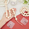 Round Natural Wood Beads Wall Hanging Decorations AJEW-WH0168-01-3