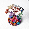 Natural Mixed Gemstone Chips Tree of Life Decorations PW-WGBDD92-01-3